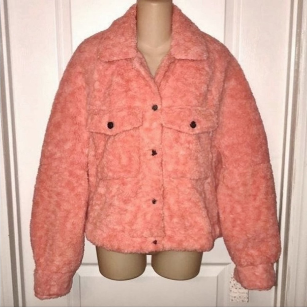 NWOT Free People Melon Color Coat
